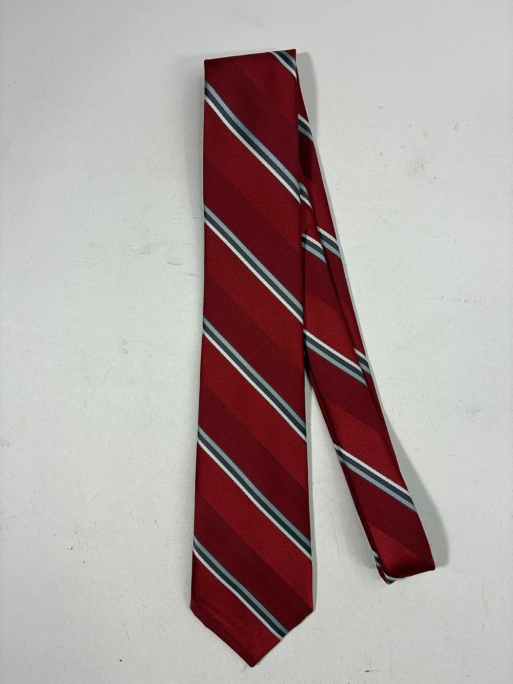 Men's Red Striped Dress Tie - Sharp Professional Look